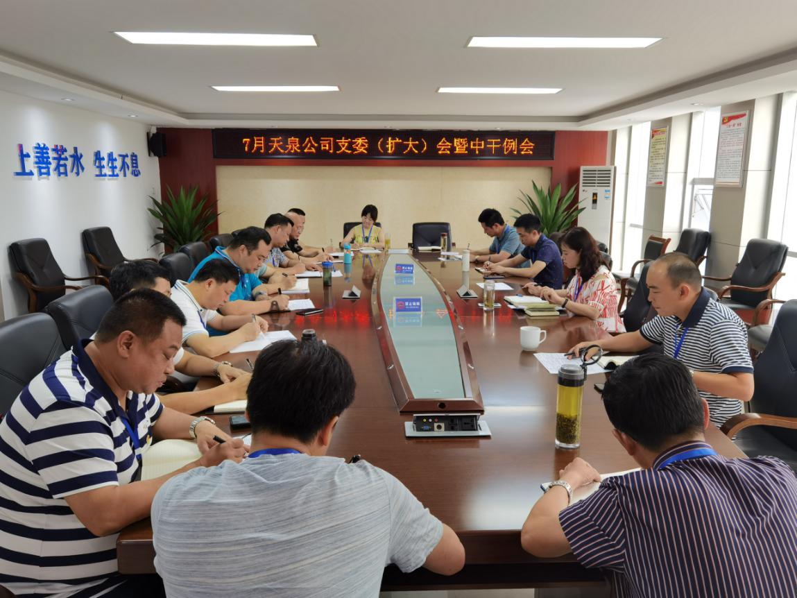 天泉公司召開支委(擴大)會暨中干例會