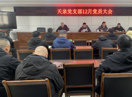 天泉黨支部召開(kāi)12月黨員大會(huì)